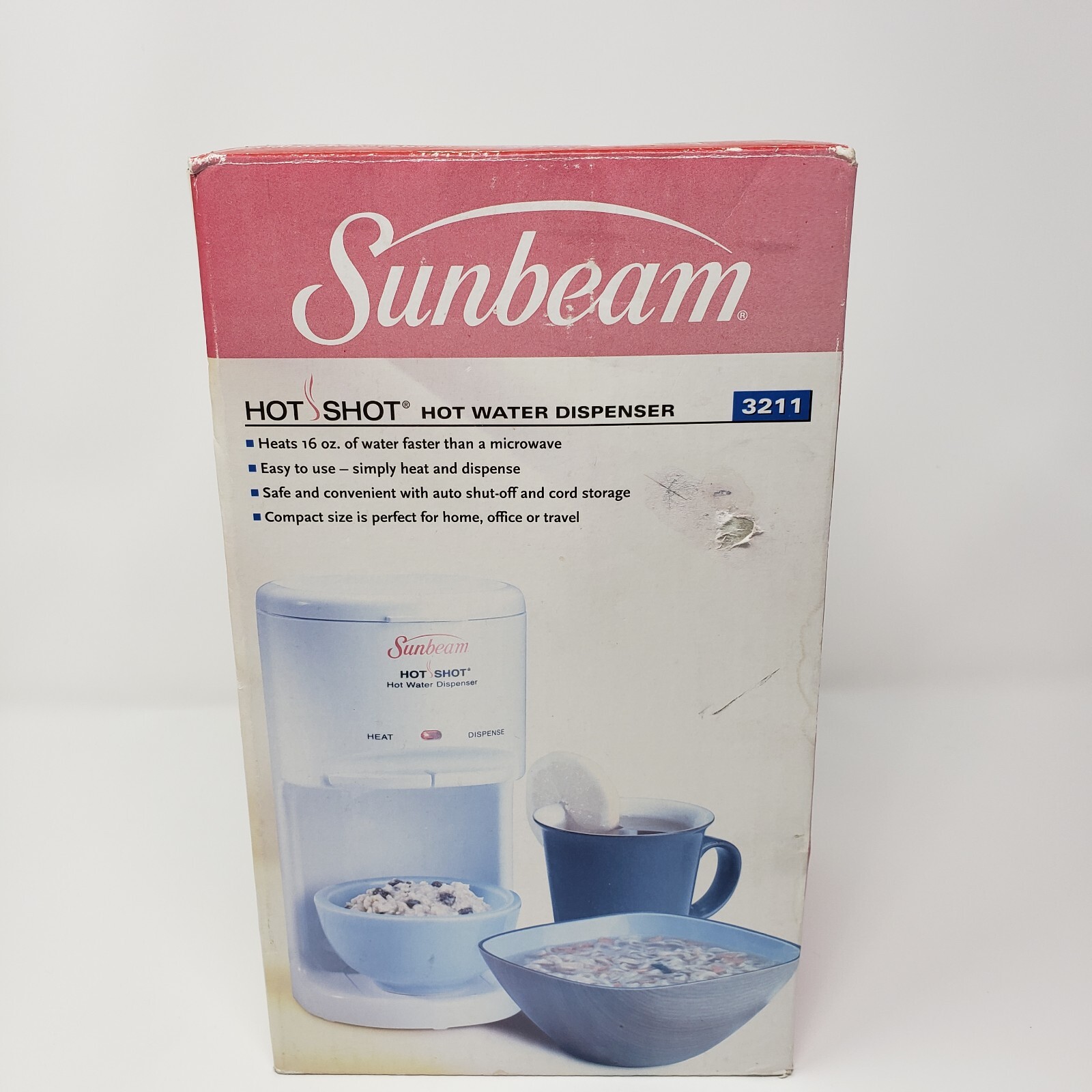 Sunbeam Hot Shot 3211 Hot Water Dispenser Compact White 16oz eBay