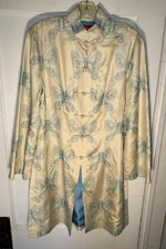 Shanghai Tang Silk Cotton Embroidered Butterfly knot Closure Jacket Size 12