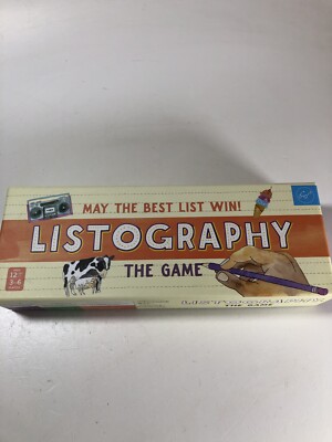 LISTOGRAPHY The Game of Making Lists Try to Match & Not Match to Get Points NEW