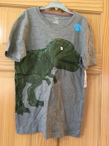 T-Rex Zipper Jersey Tee Shirt Top 