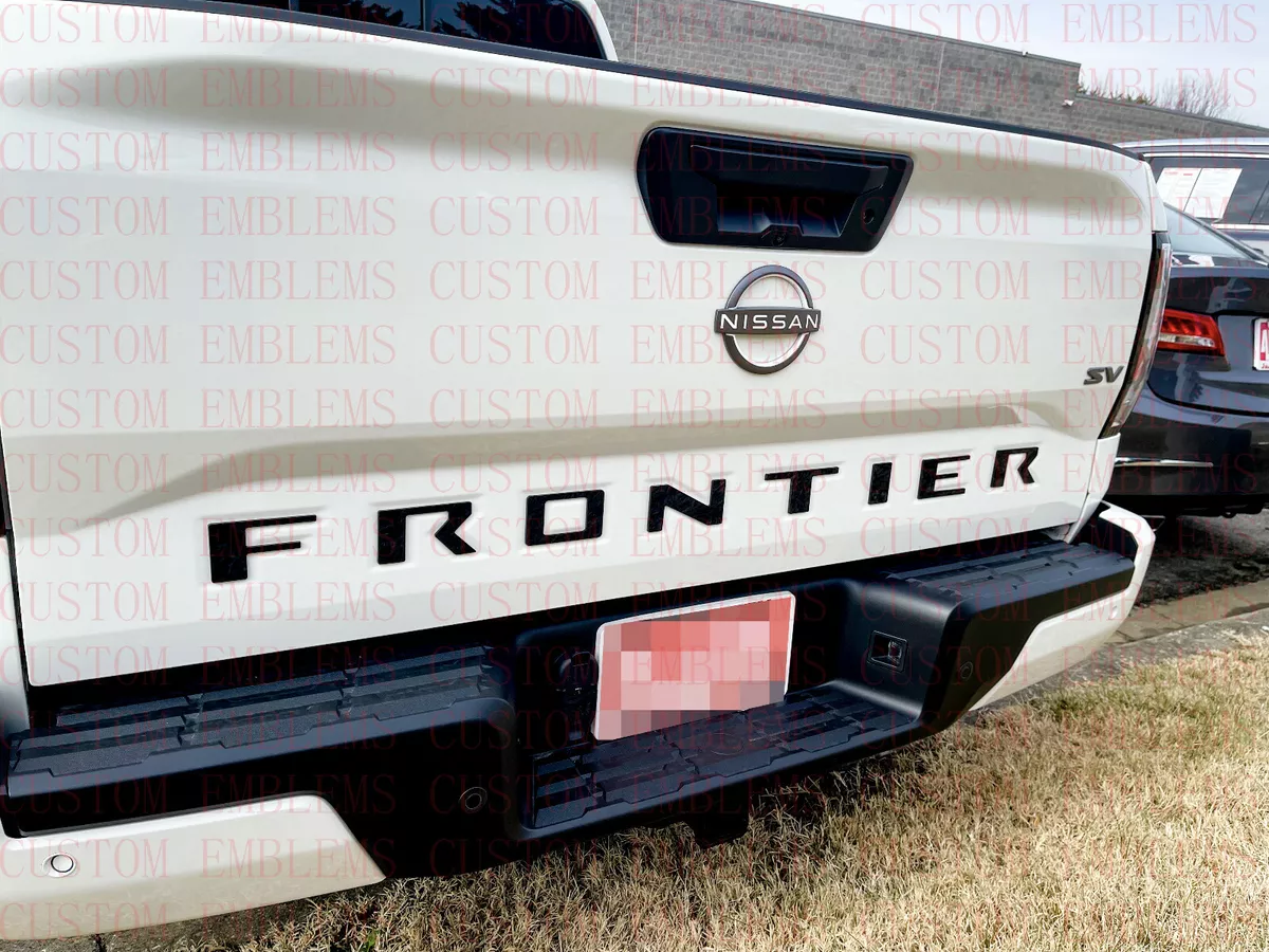 FITS 2022 2023 Nissan Frontier Tailgate Insert Emblems ALL TRIMS Gloss Black