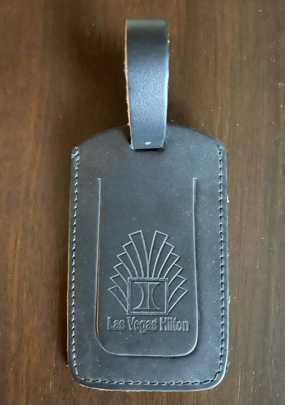 New Vintage Las Vegas Hilton Casino Hotel Luggage Tag LVH Gaming Resort Rare