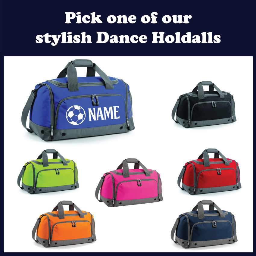 Personalised Football Holdall Kids School Boys Girls PE Sports Gym Shoe Kit Bag