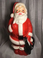EMPIRE PLASTIC CORP 1968 Santa  BLOW MOLD  Christmas Winter Decor VTG Estate GFK
