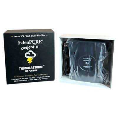 EdenPURE OxiLeaf II Thunderstorm Room Air Purifier Odor Remover New Opened Box