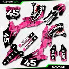 Pink Savage Camo Graphics Kit fits 16-18 Kawasaki KXF450 KX450F  Plate Decals