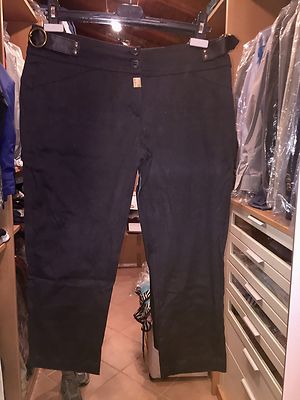 PENNYBLACK CAPRI HOSE SCHWARZ GR. 46 LEDERPROFILE