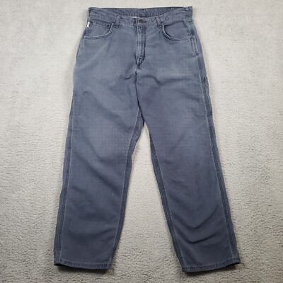 Carhartt FR Utility Jeans Men's 33x29 Blue Flame Resistant Workwear USA Heavy