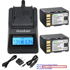 Kastar Battery LCD Fast Charger for BN-VF823  JVC GZ-HD260 GZ-HD310 GZ-HD320BUS