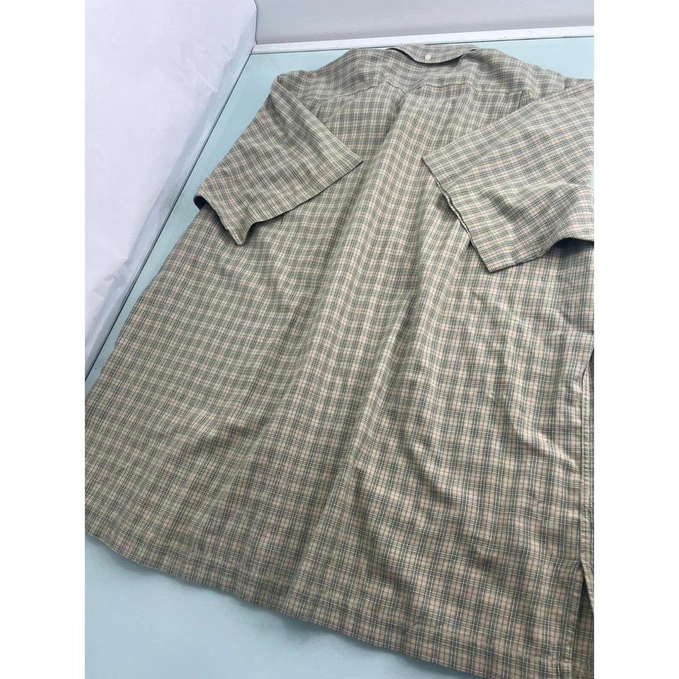 Camisa deportiva vintage Ralph Lauren para hombre manga corta años 90 abotonada beige grande L Foto 3 de 4