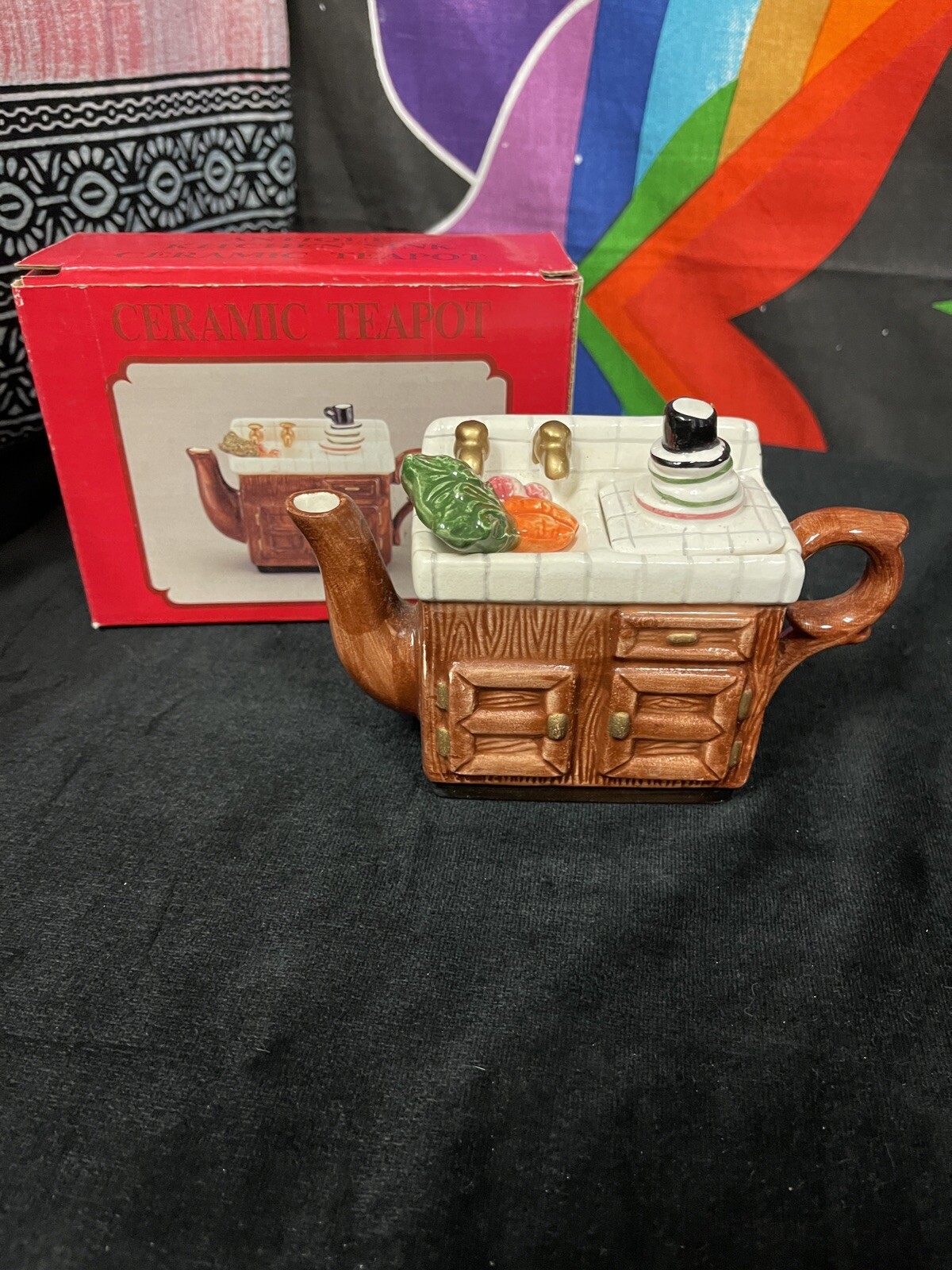 Ceramic Teapot World Bazaar Kitchen Sink Boxed