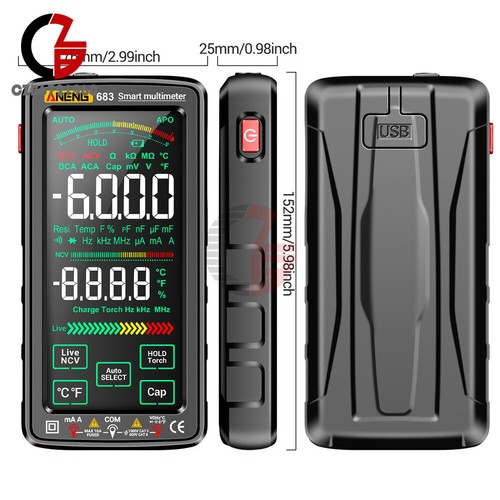 ANENG 683 682 681 Smart Digital Multimeter AC/DC Capacitance Meter Diode Tester - 第 22/30 張圖片