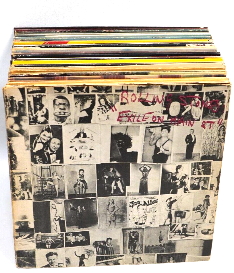 Lot of 56 Classic Rock Vinyl LP  Rolling Stones, Queen and more.  MH#12
