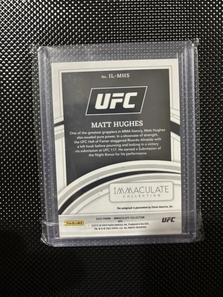 2022 Immaculate UFC Legends Auto Matt Hughes 6/99 - Image 2 of 2
