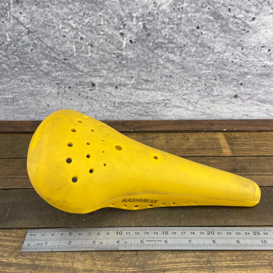 Kashimax MX Seat Yellow Old School BMX OG 1980s Vintage BMX Race Saddle A2 - Image 4 of 4