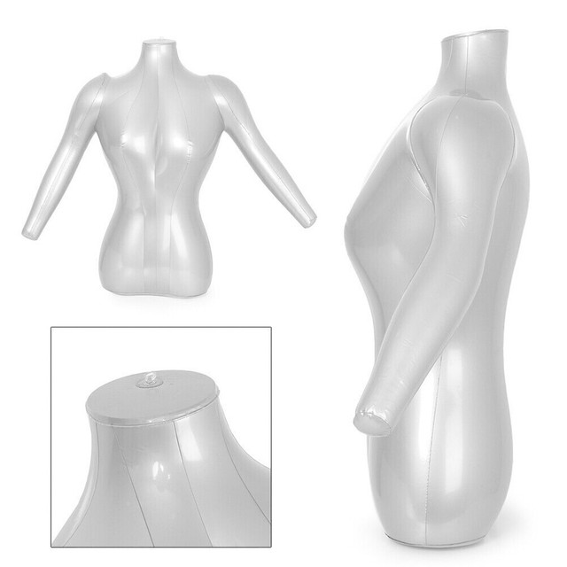 Manichino gonfiabile in PVC economico e resistente per t-shirt e top donna Manichino gonfiabile in PVC economico e resistente per t-shirt e top donna