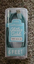 BRAND NEW Glitter Cable Fast Charging FOR MICRO USB  6 FEET