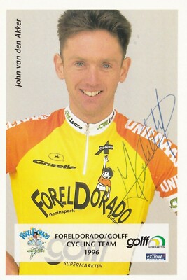 CYCLING Cycling Card JOHN VAN DEN AKKER FORELDORADO GOLFF Team Signed