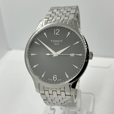 TISSOT Tradition T06361A 腕時計 Tissot Tradition Men's Steel Silver Gray Dial Sapphire 42mm Watch