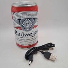 Budweiser Beer Can Bluetooth Speaker Wireless Tested Working