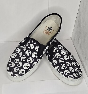 Tim Burton Nightmare Before Christmas Disney Jack Skellington Slip On Shoes Jack and Sally shoes!!! My husband got these for me and I am  main image 4
