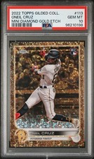 2022 Topps Gilded Oneil Cruz Mini-Diamond Gold Etch /50 Rookie Card RC PSA 10💥