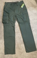 Boy Scouts of America Convertible Cargo Pants Green Size 36 Cotton Poly Blend