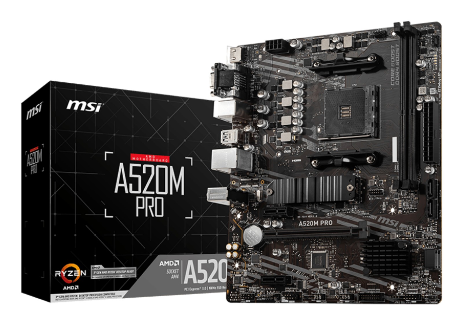 Msi a520m pro amd socket am4 motherboard - Immagine 3