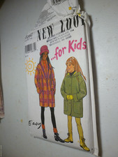 NEW LOOK PATTERN 6662 Child Girls Coat Sz 7-8-10-12
