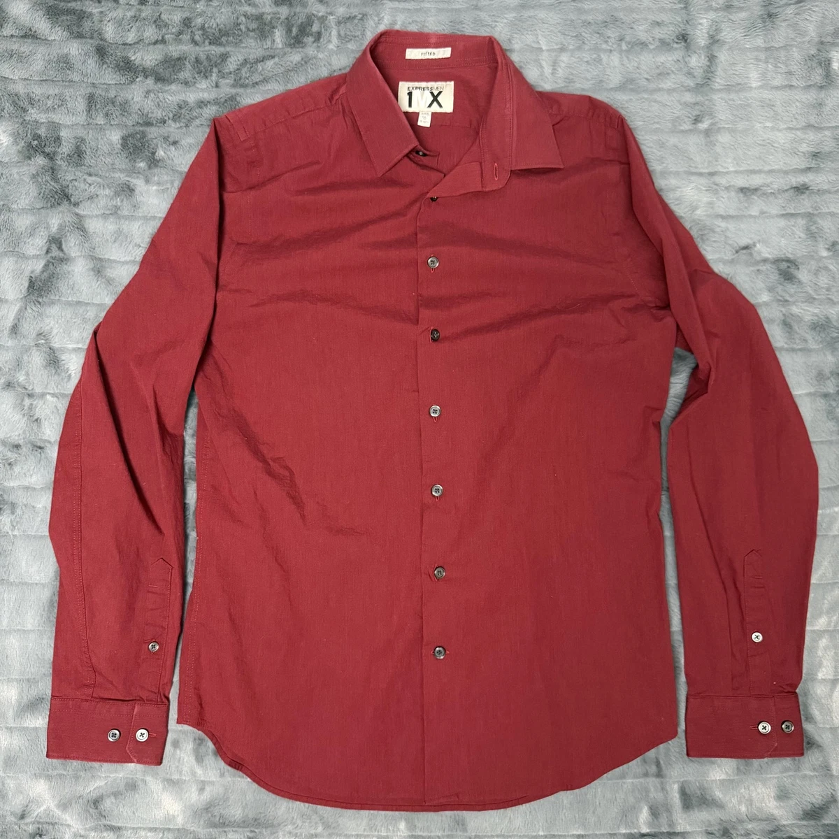 Express Red Slim Dress Shirts for Men for sale | eBay