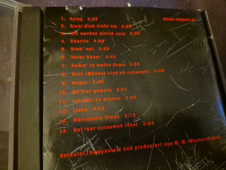 MARIUS MÜLLER-WESTERNHAGEN Ja Ja CD Album 1992 Rosi Deutschrock Hits ! - Bild 2 von 3