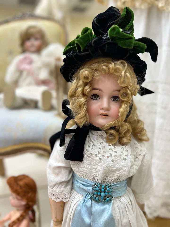 Sombrero de bebé raro eduardiano vintage años 1870 Foto 3 de 4