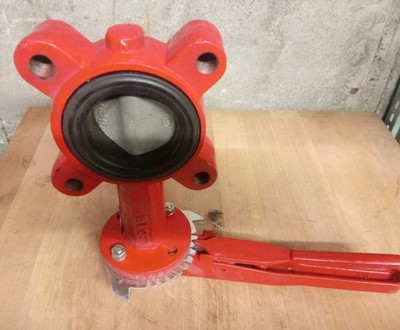 Bray Butterfly Ventil Valve Klappenventil Absperrventil Metall Hebel Gewinde 