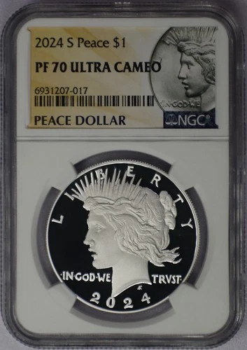 2024-S Peace Silver Dollar - NGC PF 70 Ultra Cameo