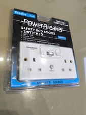 Power Breaker RCD Switched Socket White 2 Gang 13A 30mA K22WPAPN-C