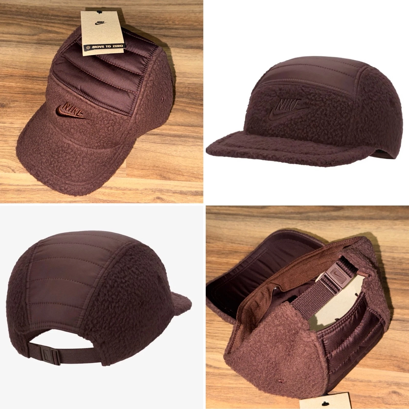 NWT Nike Fly Unstructured 5 Panel Sherpa Adjustable RARE Cap Hat FJ8627 227 S/M
Opens in a new windo