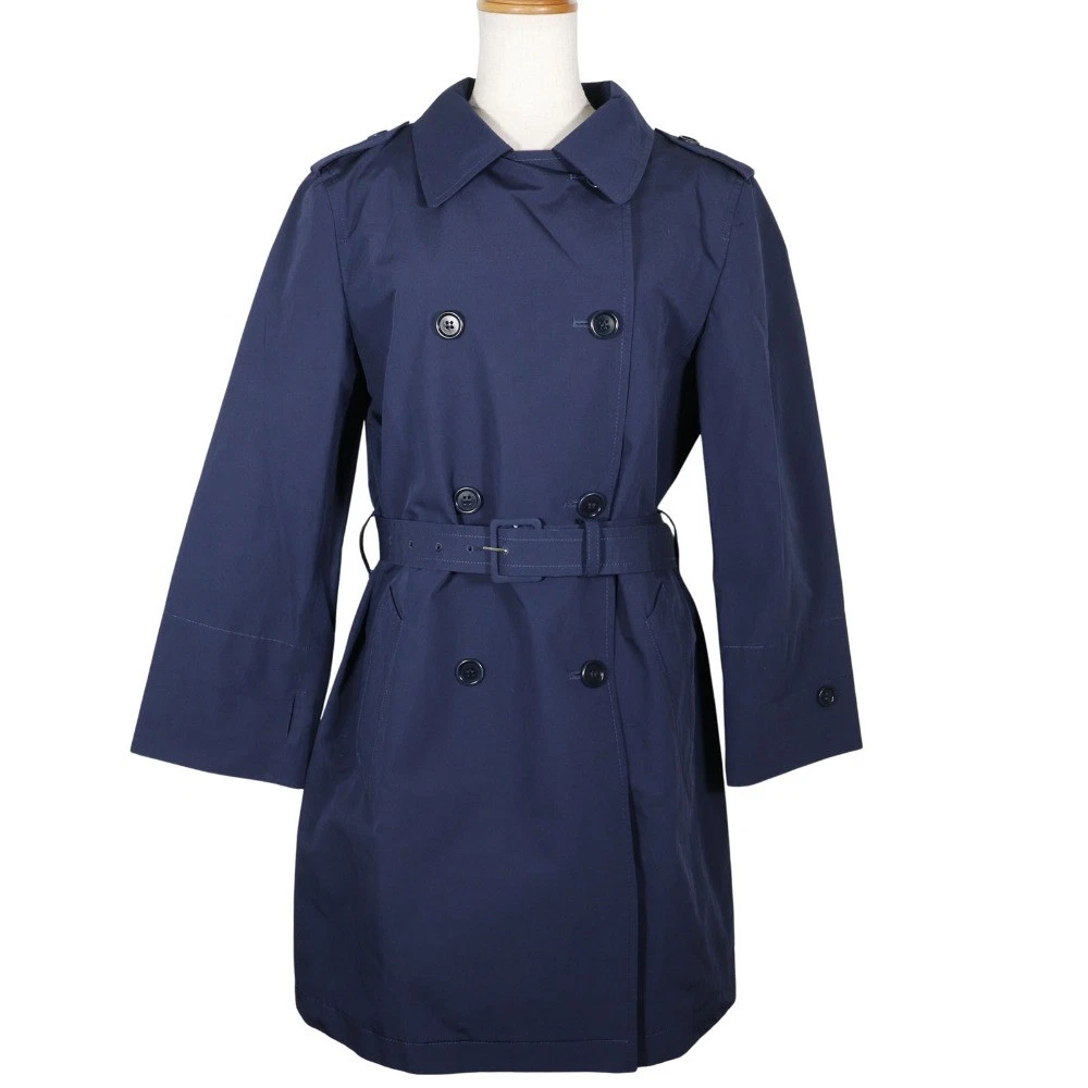 PRADA trench cappotto 29Y278 blu navy cotone poliestere donna