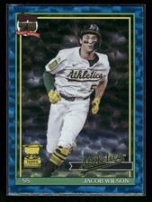 2026 Topps #T91-77 Jacob Wilson #/150 1991 35th Anniversary Blue Crackle Foil