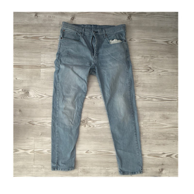 Levi's 502 Hi-Ball Herren Jeans W34 Hellblau Gerades Bein Schrittlänge 81cm