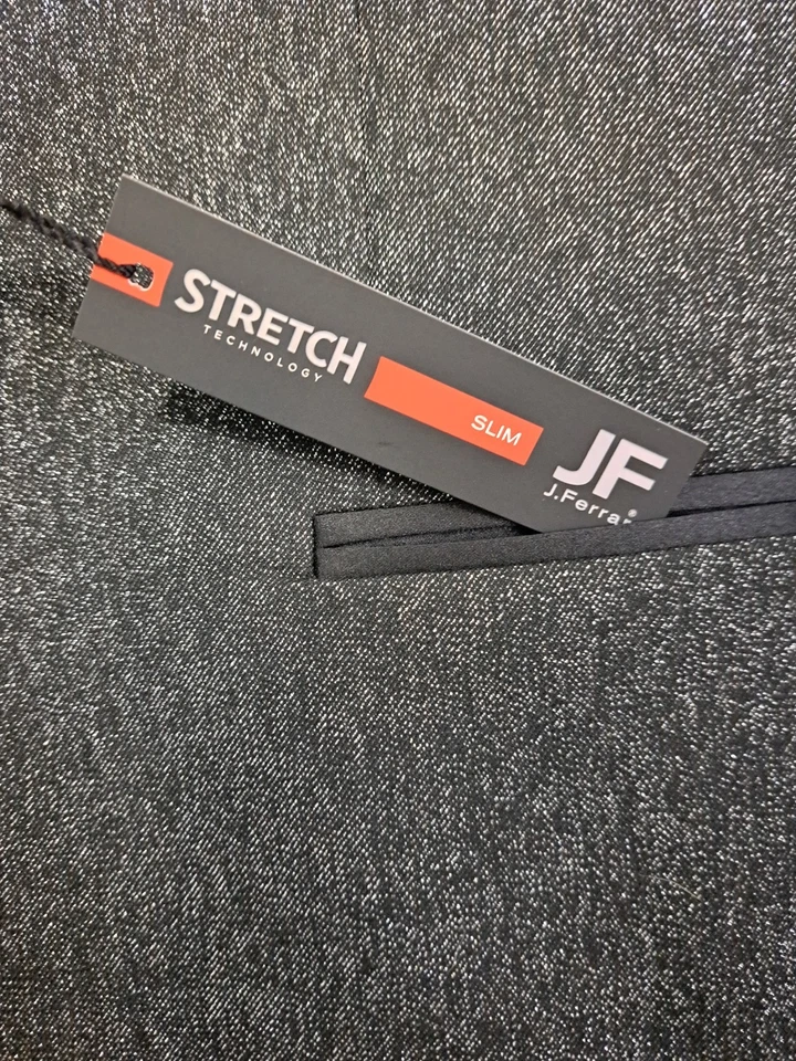 J. Ferrar Charcoal Sparkle Mens Sport Coat 42L Slim Fit - New w/ Tags - Holiday - Image 3 of 4