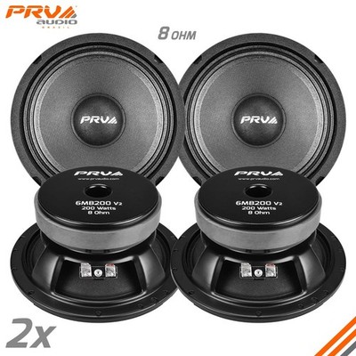 4x PRV Audio 6MB200 6.5'' Car Speakers 8 Ohm 800 Watts LOUD PRO Audio Midbass