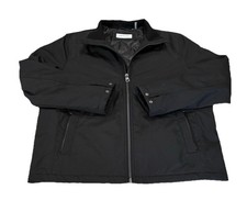 Calvin Klein Men  s Black Mid-Weight Stand Collar Jacket Quilted Lining Sz. Large