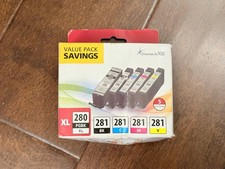 New Genuine Canon PGI-280 XL / CLI-281 5 Color Pack New in Sealed Box