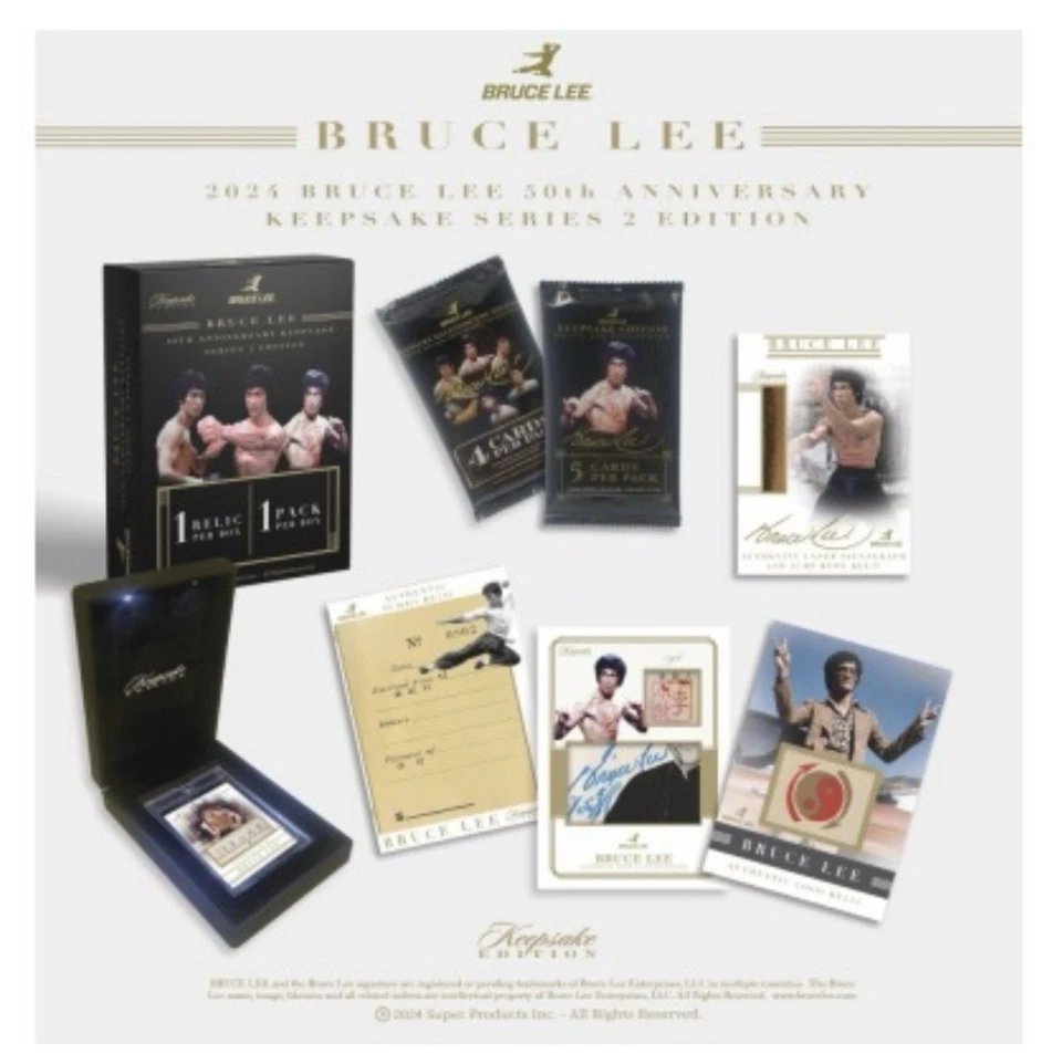 Estuche Keepsake Bruce Lee Collection Serie 2 Hobby 5 cajas (Super Break 2025) Foto 3 de 4