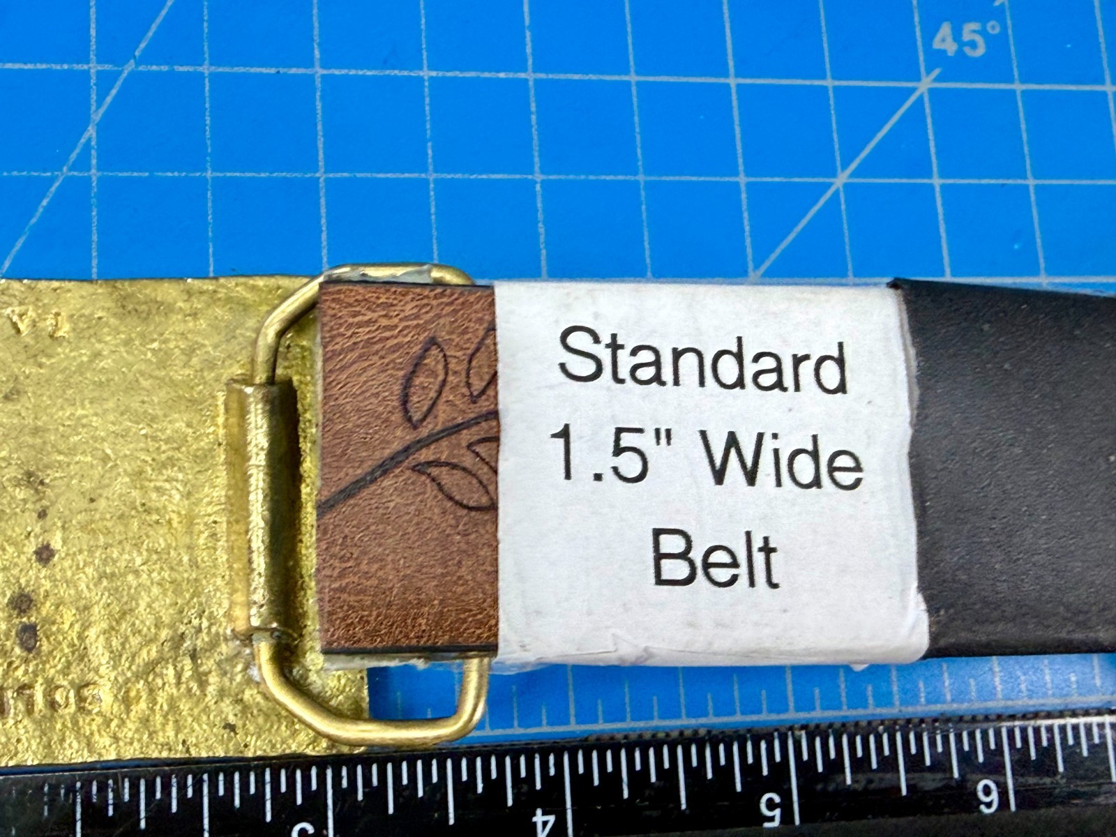 STEVE Custom Name Vintage Solid Brass Cutout Belt… - image 6