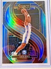 Adem Bona 2024-25 Select Light Blue Prizms #196 Philadelphia 76ers 009/299