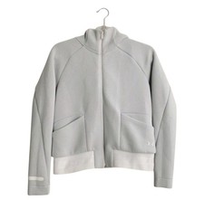 Under Armour Yougth Gray Full Zip Jacket Small Athletic Lightweight