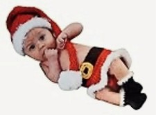 Newborn Baby Girl Santa  s Helper Costume 0-3 Mo. Photo Session Gift. Prop