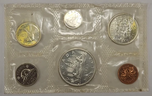 1965 Canada Mint  6 Coin Set Silver .999 ( 1.1 oz ) No COA /Envelope