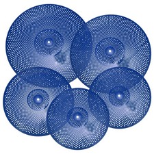 Mute Cymbal Set 14Inch/16Inch/18Inch/20Inch Low Volume Cymbal Blue, Pack of 5 